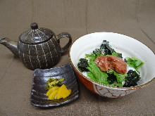 Ume chazuke (plum and rice with tea)