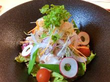 Kurobuta pork shabu-shabu salad