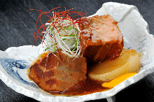 Simmered pork belly