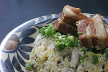 Fried rice with leaf mustard