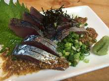 "Goma-saba" sesame-flavored mackerel (regional dish)