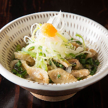 Chicken skin with ponzu