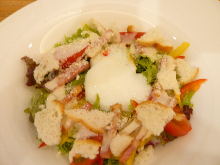 Caesar salad with slow-poached egg