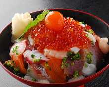 Salmon roe rice bowl