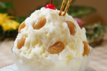 White beans shaved ice