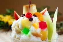Pudding shaved ice