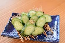 Wasabi pickled cucumber