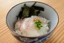 Tai chazuke (sea bream and rice with tea)