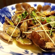 Manila clams steamed with sake