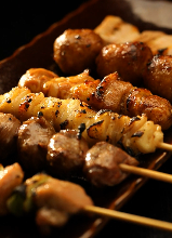 Assorted grilled skewers