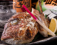 Salted and grilled snapper