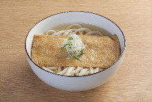 Wheat noodles with sweet fried tofu