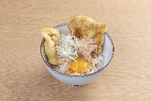 Fried food rice bowl