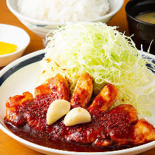 Pork steak with spicy miso meal