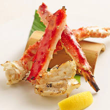 Seared red king crab