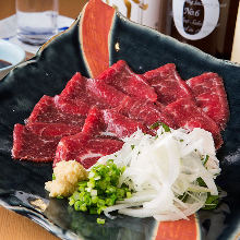 Assorted edible horse meat