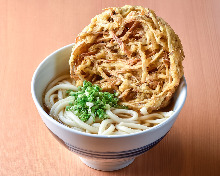 Burdock tempura udon soup