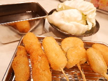 Assorted grilled skewers