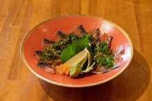 "Goma-saba" sesame-flavored mackerel (regional dish)