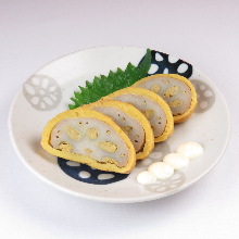 Mustard-stuffed lotus roots