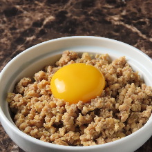 Soboro Gohan (seasoned ground meat rice)For one person