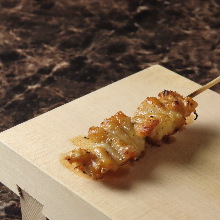 Chicken skin skewer