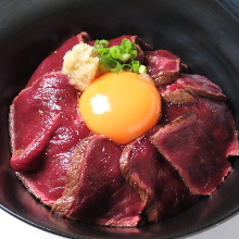 Horse Meat Steak rice bowl