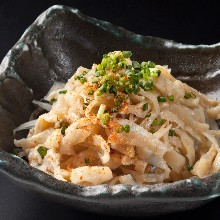 Chicken skin with ponzu