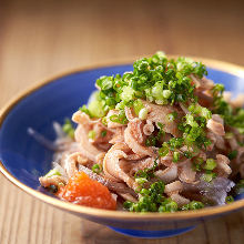 Chicken skin with ponzu