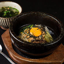 Stone grilled bibimbap