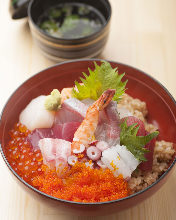 Seafood rice bowl