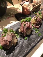 Beef tongue sushi