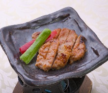 Grilled pork with miso sauce
