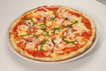 Seafood pizza