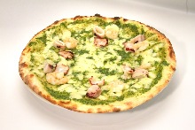 Seafood pizza