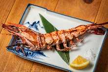 Salted and grilled shrimp