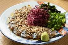 "Goma-saba" sesame-flavored mackerel (regional dish)
