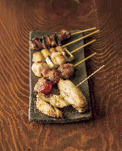 Assorted grilled skewers