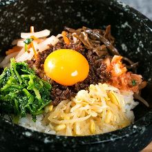 Stone grilled bibimbap