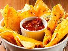 Salsa with tortilla chips