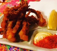 Fried squid legs