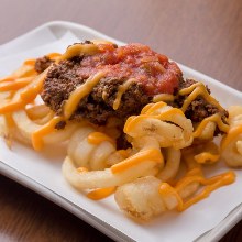 Taco cheese curly fries