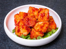 Cubed daikon radish kimchi