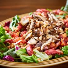 Mushroom and bacon salad