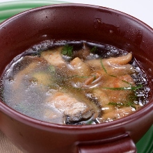 Oyster al ajillo with baguette