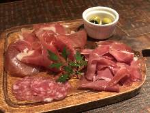 Assorted prosciutto and salami