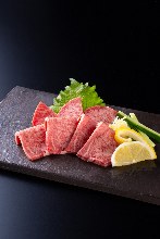 Beef tongue sashimi