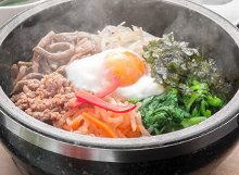Stone grilled bibimbap