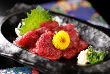 Horse meat sashimi