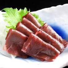 Horse heart sashimi